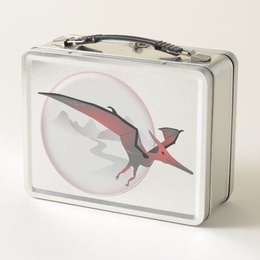 Flüssiger Pterodactyl Metall Brotdose (Rückseite)