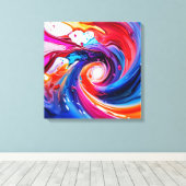 Flüssiger Regenbogenwirbel Leinwanddruck (Insitu (Holzboden))