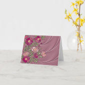 Flüssiger Satin-Rose-Farbige Karte (Gelbe Blume)