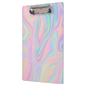 Flüssiger schillernder Einhorn-Farbentwurf Klemmbrett (Links)