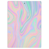 Flüssiger schillernder Einhorn-Farbentwurf Klemmbrett (Rückseite)