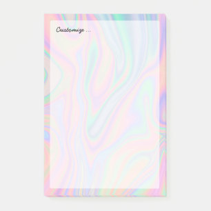 Flüssiger schillernder Einhorn-Farbentwurf Post-it Klebezettel