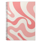 Flüssiger Swirl, Abstrakt in weichrosa Notizblock (Vorderseite)