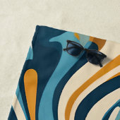 Flüssiger Swirl Ochre Blue Trippy Muster Strandtuch (Beispiel)