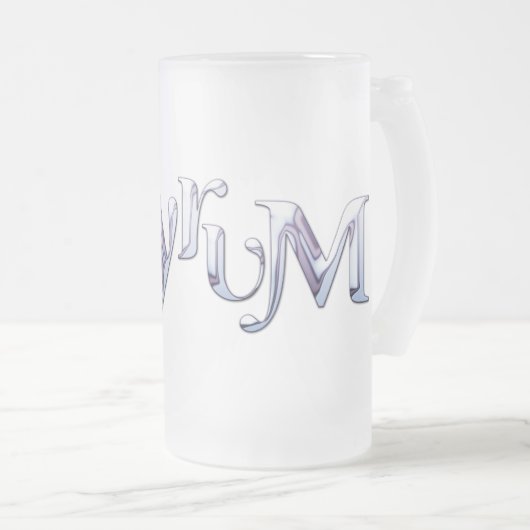 Flüssiger Text Mattglas Bierglas (VorderseiteRechts)