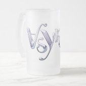 Flüssiger Text Mattglas Bierglas (Vorderseite Links)