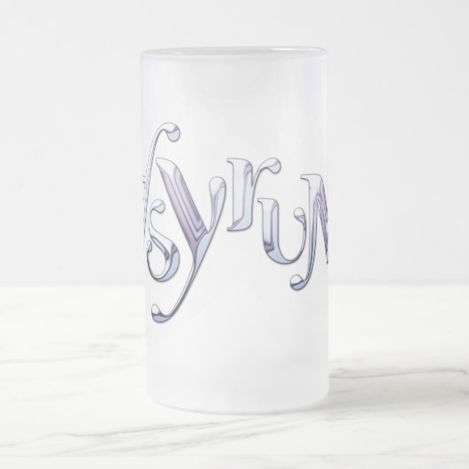 Flüssiger Text Mattglas Bierglas (Mittel)