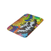 Flüssiger Tropfen Farbiges, erdbewachsenes, trippi Badematte (Schrägansicht)