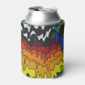 Flüssiger Tropfen Farbiges, erdbewachsenes, trippi Dosenkühler (Kanne Vorderseite)