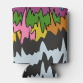 Flüssiger Tropfen Farbiges, erdbewachsenes, trippi Dosenkühler (Rückseite)