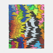 Flüssiger Tropfen Farbiges, erdbewachsenes, trippi Fleecedecke (Vorderseite)