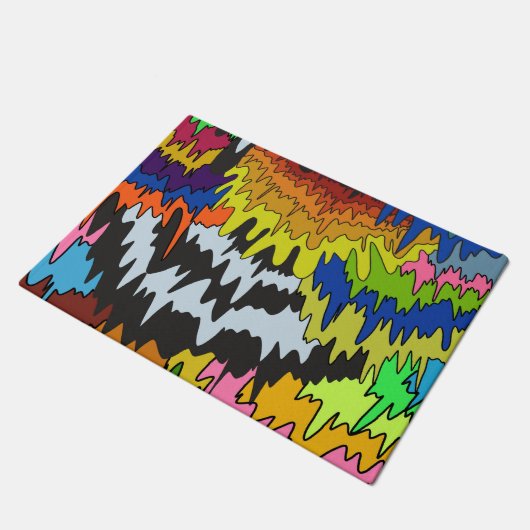 Flüssiger Tropfen Farbiges, erdbewachsenes, trippi Fußmatte (Schrägansicht)