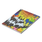 Flüssiger Tropfen Farbiges, erdbewachsenes, trippi Notizblock (Rotiert)