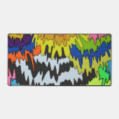 Flüssiger Tropfen Farbiges, erdbewachsenes, trippi Schreibtischunterlage (Vorderseite)