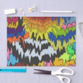 Flüssiger Tropfen Farbiges, erdbewachsenes, trippi Seidenpapier (Handwerk)