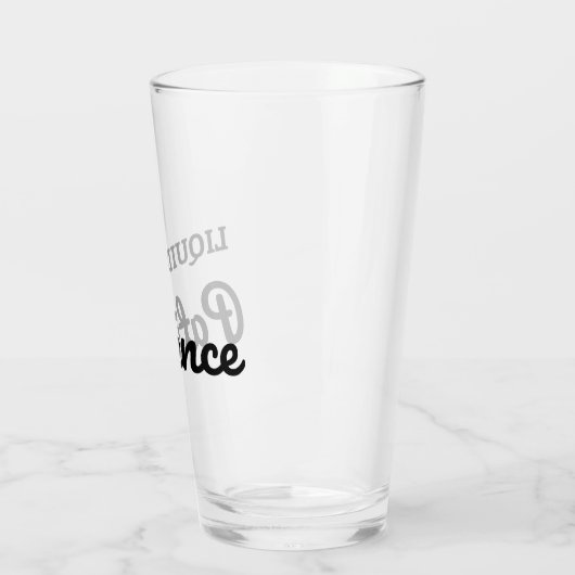 Flüssiges Bierglas - Funny Drink Zitat Glas (Links)