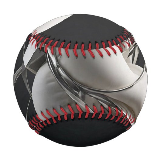 Flüssiges Chrom - Spiegel Silber Metall Baseball (Vorderseite)