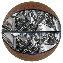 Flüssiges Chrom - Spiegel Silber Metall Basketball