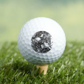 Flüssiges Chrom - Spiegel Silber Metall Golfball (Insitu T-Shirt)