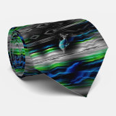 Flüssiges Erschütterungs-Delphin-Neon Krawatte (Gerollt)