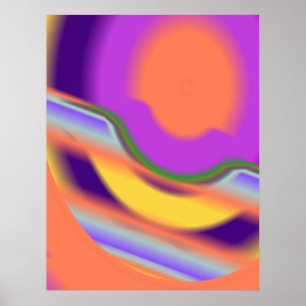 Flüssiges geschmolzenes Metal Retro Set D (018) Poster