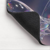 Flüssiges Glas Welliges Tröpfchen - Irisierend 3D  Mousepad (Ecke)