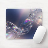 Flüssiges Glas Welliges Tröpfchen - Irisierend 3D  Mousepad (Mit Mouse)