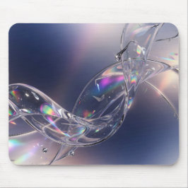 Flüssiges Glas Welliges Tröpfchen - Irisierend 3D  Mousepad