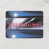 Flüssiges Glasautomobil Visitenkarte (Rückseite)