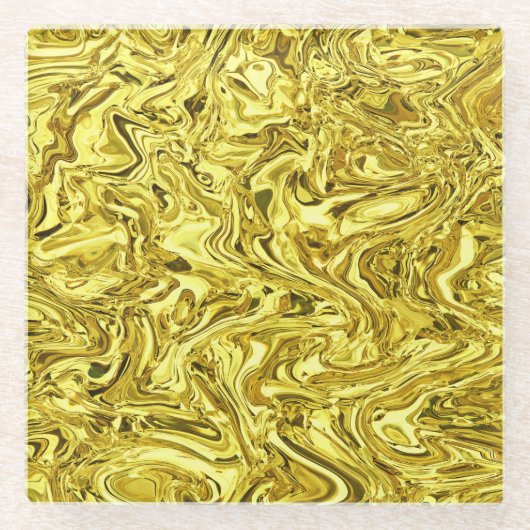 flüssiges Gold Glasuntersetzer (Vorderseite)