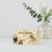 Flüssiges GoldVintages Visitenkarte (Stehend Vorderseite)