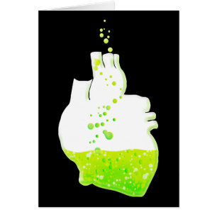 flüssiges grünes anatomisches Herz