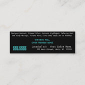 flüssiges Haar Mini Mini Visitenkarte (Rückseite)