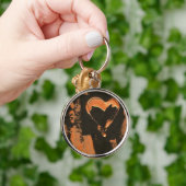 Flüssiges Kupferherz Schlüsselanhänger (Hand)