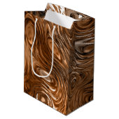 Flüssiges "kupfernes" Druckgeschenk-Taschenmedium Mittlere Geschenktüte (Rückseite Schrägansicht)