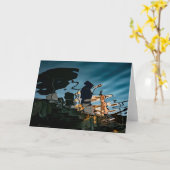 Flüssiges Leben-Hafen-Jefferson-Dock-leere Karte (Gelbe Blume)