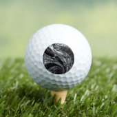 Flüssiges Silber-Chrom-Mosaik Golfball (Insitu T-Shirt)
