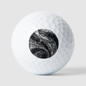 Flüssiges Silber-Chrom-Mosaik Golfball (Vorderseite)