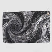 Flüssiges Silber-Chrom-Mosaik Golfhandtuch (Horizontal)