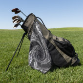 Flüssiges Silber-Chrom-Mosaik Golfhandtuch (Gras)