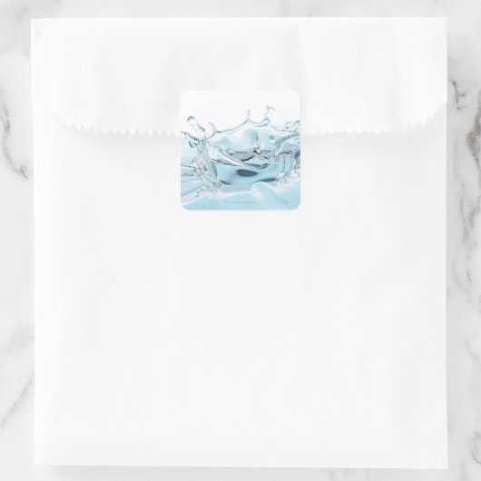 Flüssiges Spritzrendern Quadratischer Aufkleber (Tasche)