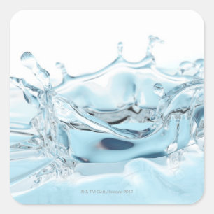 Flüssiges Spritzrendern Quadratischer Aufkleber