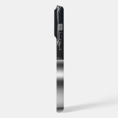 Flüssiges Tröpfchen glänzendes metallisches ästhet iPhone Hülle (Linke Seite)