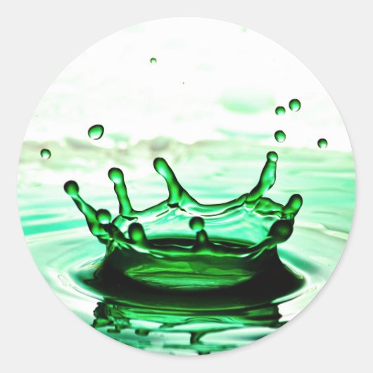 Flüssigfotografie - Splash Runder Aufkleber (Vorderseite)