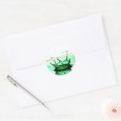 Flüssigfotografie - Splash Runder Aufkleber (Umschlag)