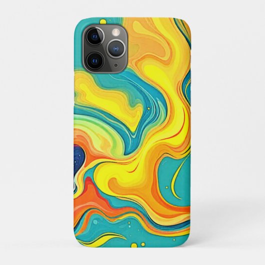 Flüssigkeit der Freude: Abstrakte Wellen Case-Mate iPhone Hülle (Rückseite)