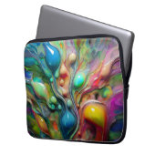 Flüssigkeit, Glossie, Blasen Laptopschutzhülle (Vorderseite Links)