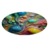 Flüssigkeit, Glossie, Blasen Schneidebrett (Ecke)