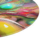 Flüssigkeit, Glossie, Blasen Schneidebrett (Ecke)