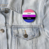 Flüssigkeit mögen Wasser Genderfluid Stolz-Knopf Button (Beispiel)